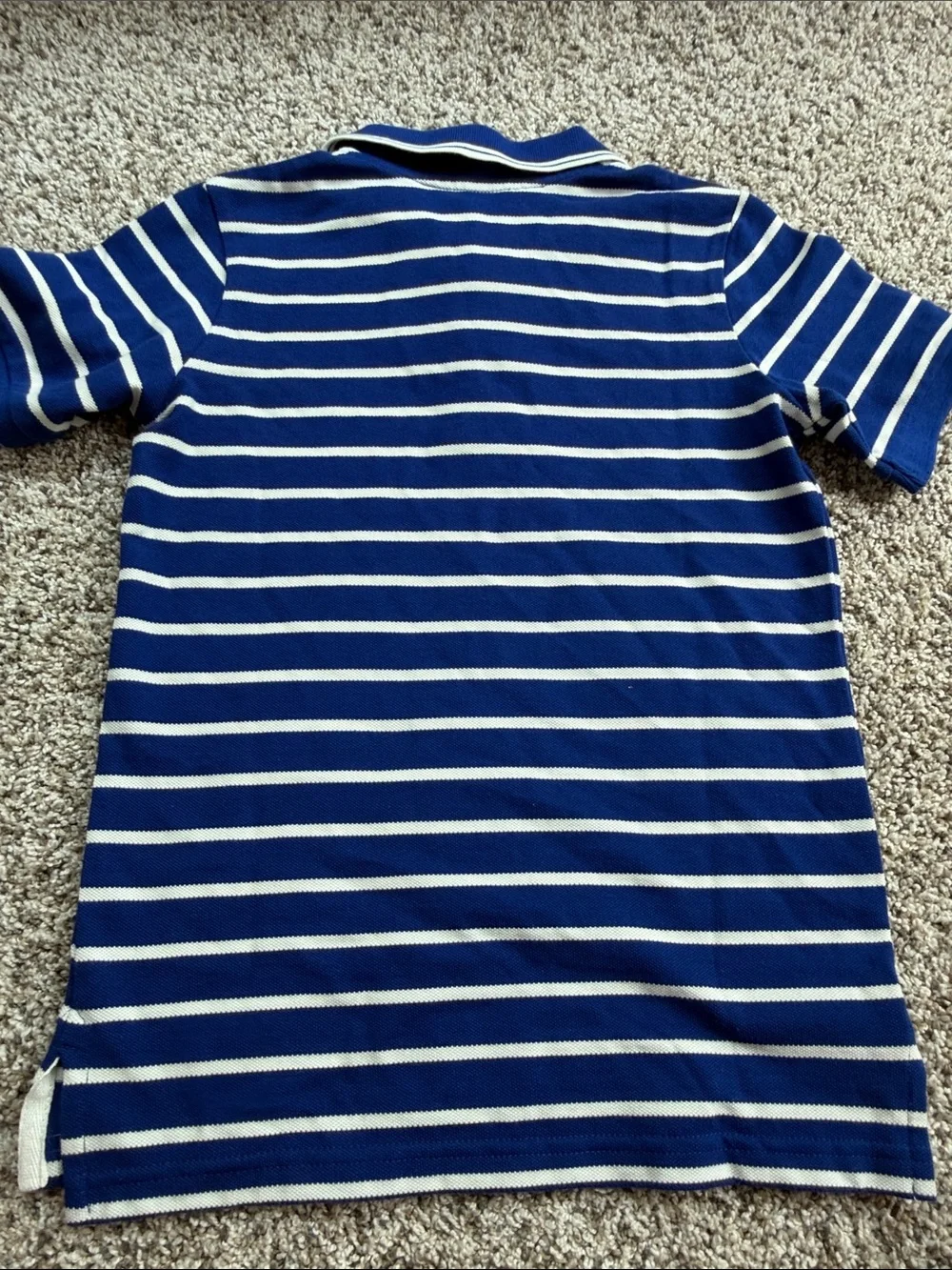 NWT Gymboree boys Short-Sleeve Blue & White Striped Polo